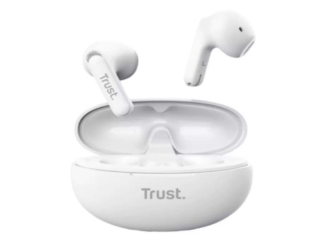 TRUST Yavi Bluetooth ENC Earphones white