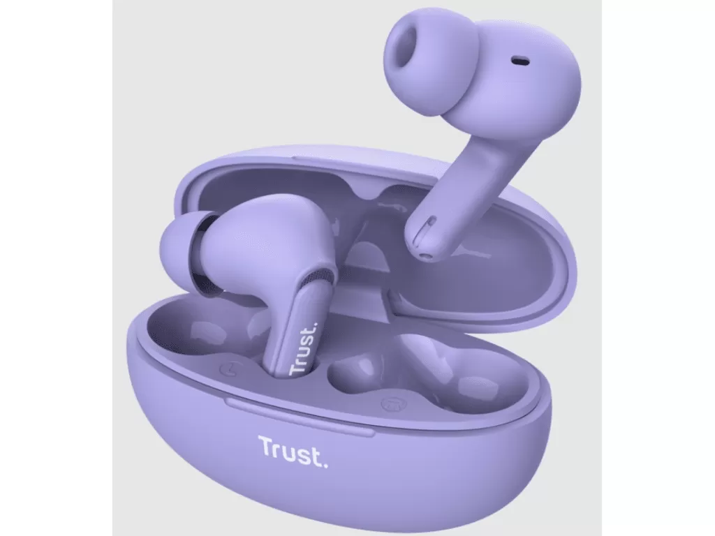TRUST Yavi Bluetooth ENC Earbuds purple,USB-C
