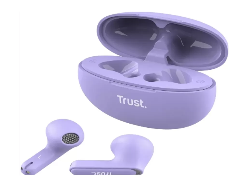 TRUST Yavi Bluetooth ENC Earphones purple,USB-C