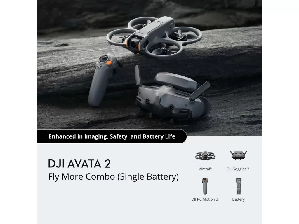 DJI Avata 2 Fly More Combo (Single Battery), DJI Goggles 3, DJI RC Motion 3