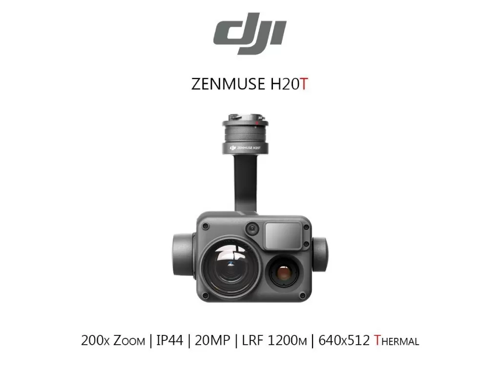 DJI Zenmuse H20T Camera, 20 MP Zoom Camera, 12 MP Wide Camera, 640512 px Radiometric Thermal Camera