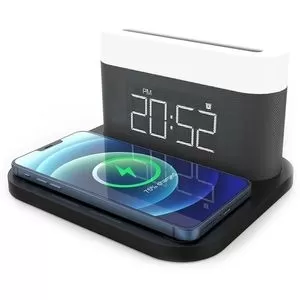 Moye Moye Aurora lamp with clock and wifi charger