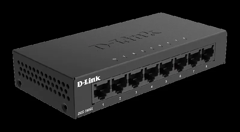 D-Link Switch DGS-108GL/E Gigabit Ethernet Metal Housing 10/100/1000
