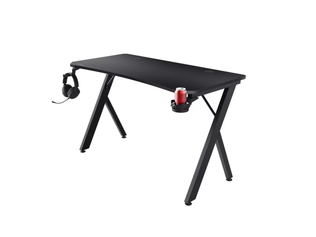TRUST GXT 700 OMNIUS Gaming Desk, Cup holder, Headphone holder, anti-scratch, 120 cm x 60 cm x 74 cm