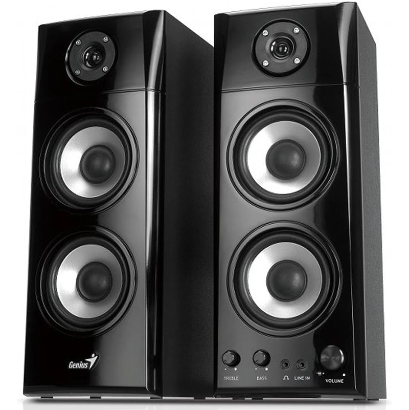 GENIUS SP-HF1800A II Speakers, Total power output 60 W, Black, RCA to 3.5mm stereo cable x1
