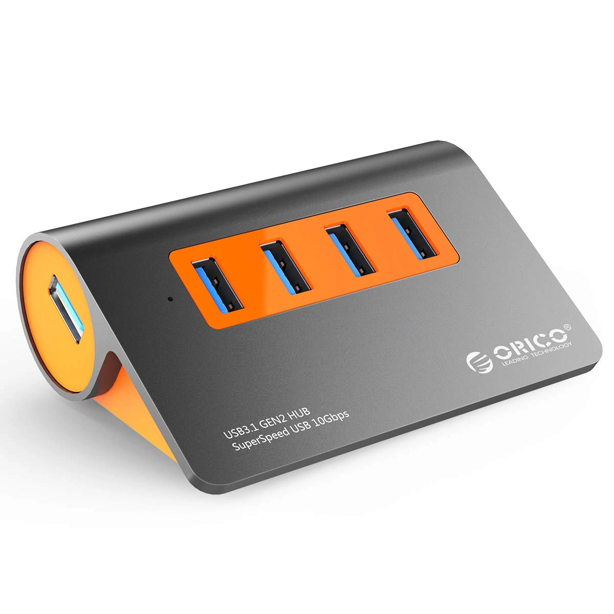 Orico 7-portni USB 3.0 hub dark gray+orange(M3H4-G2-EU-OG)