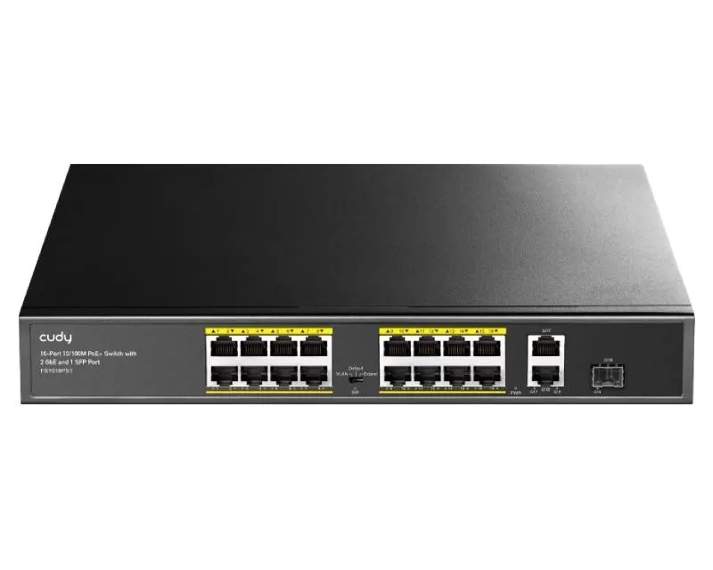 CUDY FS1018PS1 16-Port 10/100M PoE+ Switch with 1 Combo