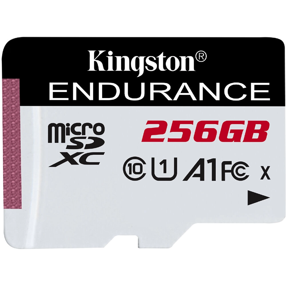 KINGSTON High-Endurance 256GB microSD Card, for Security,Body and Dash Cams,95MB/s read,45MB/s write