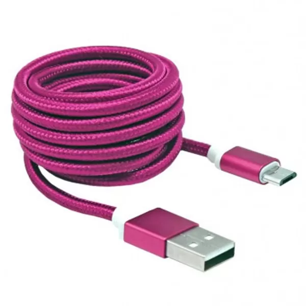 SBOX USB-MICRO M/M 15M BLISTER PINK