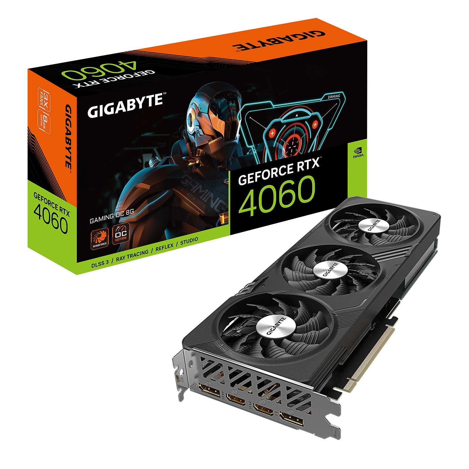 GIGABYTE nVidia GeForce RTX 4060 GAMING OC 8GB GV-N4060GAMI