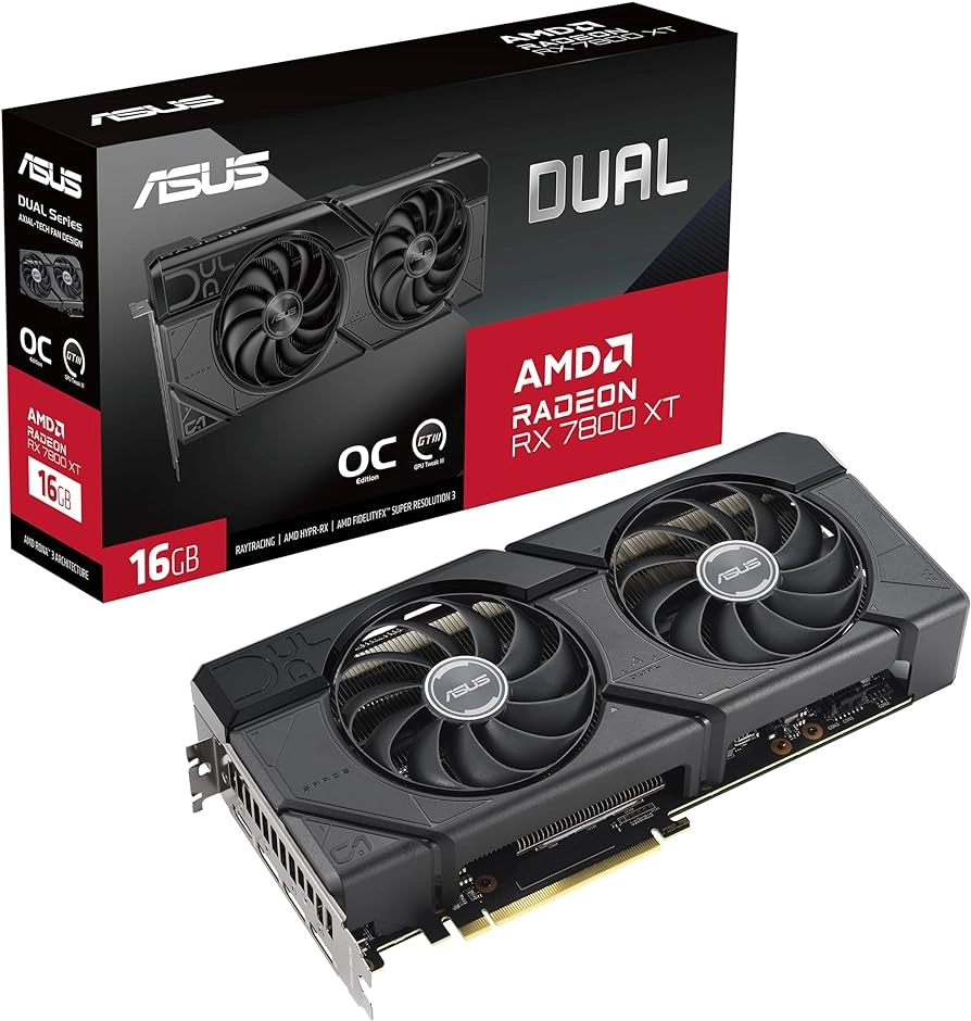 ASUS AMD Radeon Dual RX 7700 XT OC 12GB DUAL-RX7700XT-O