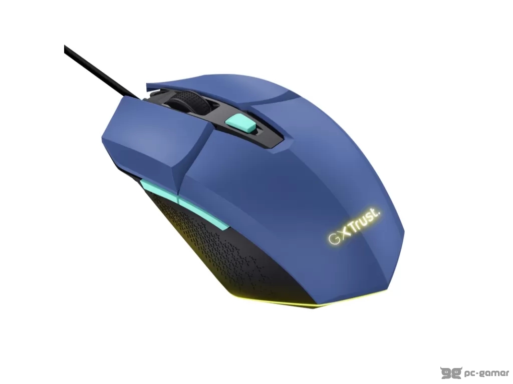 TRUST GXT 109 FELOX Illuminated gaming mouse with programmable buttons,6400 DPI,6 buttons, 1.5m,Blue