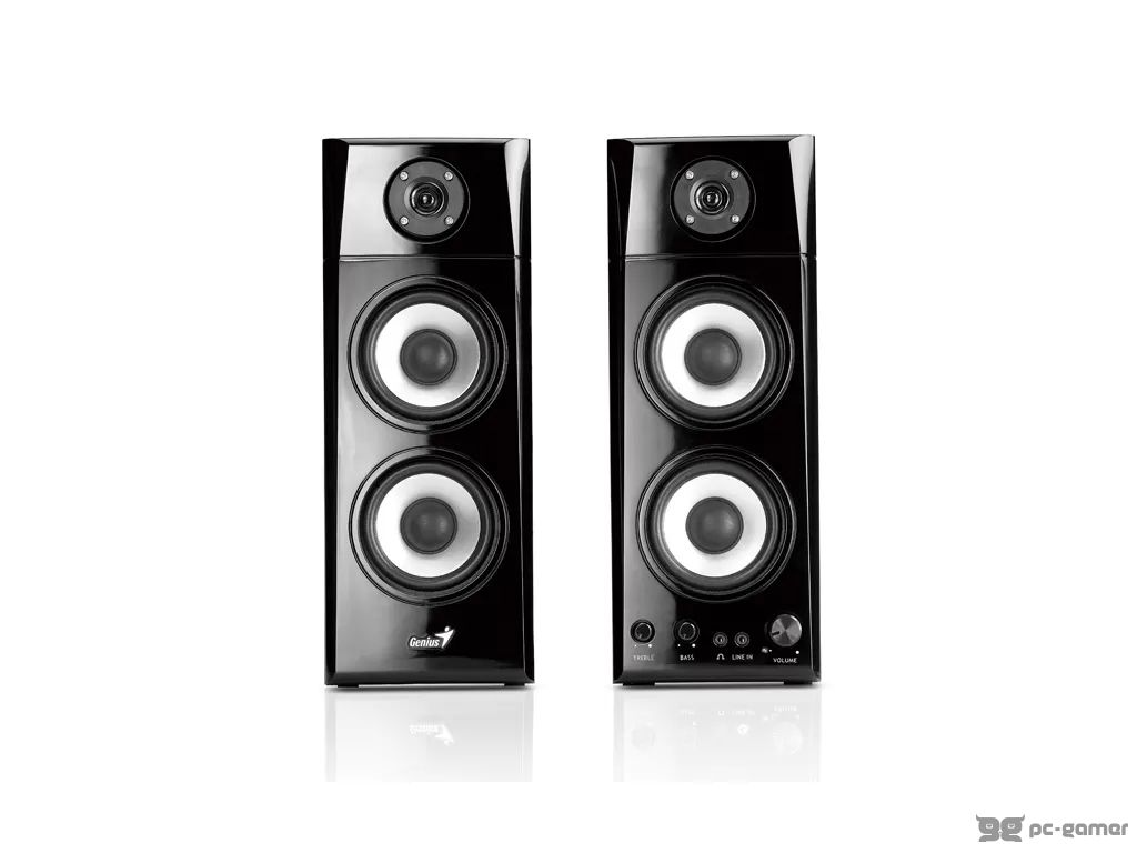 GENIUS SP-HF1800A II Speakers, Total power output 60 W, Black, RCA to 3.5mm stereo cable x1