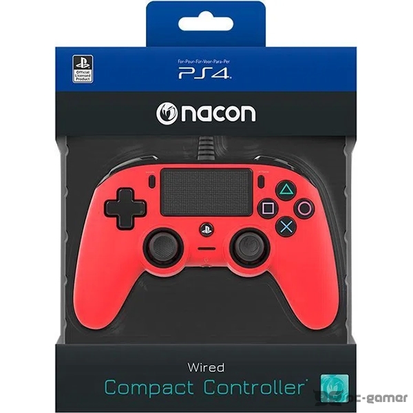 Bigben Wired Controller Red PS4/PC