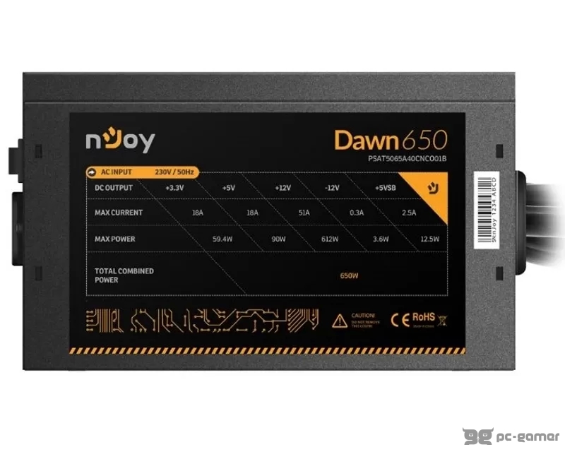 NJOY Dawn 650 650W napajanje (PSAT5065A40CNCO01B)