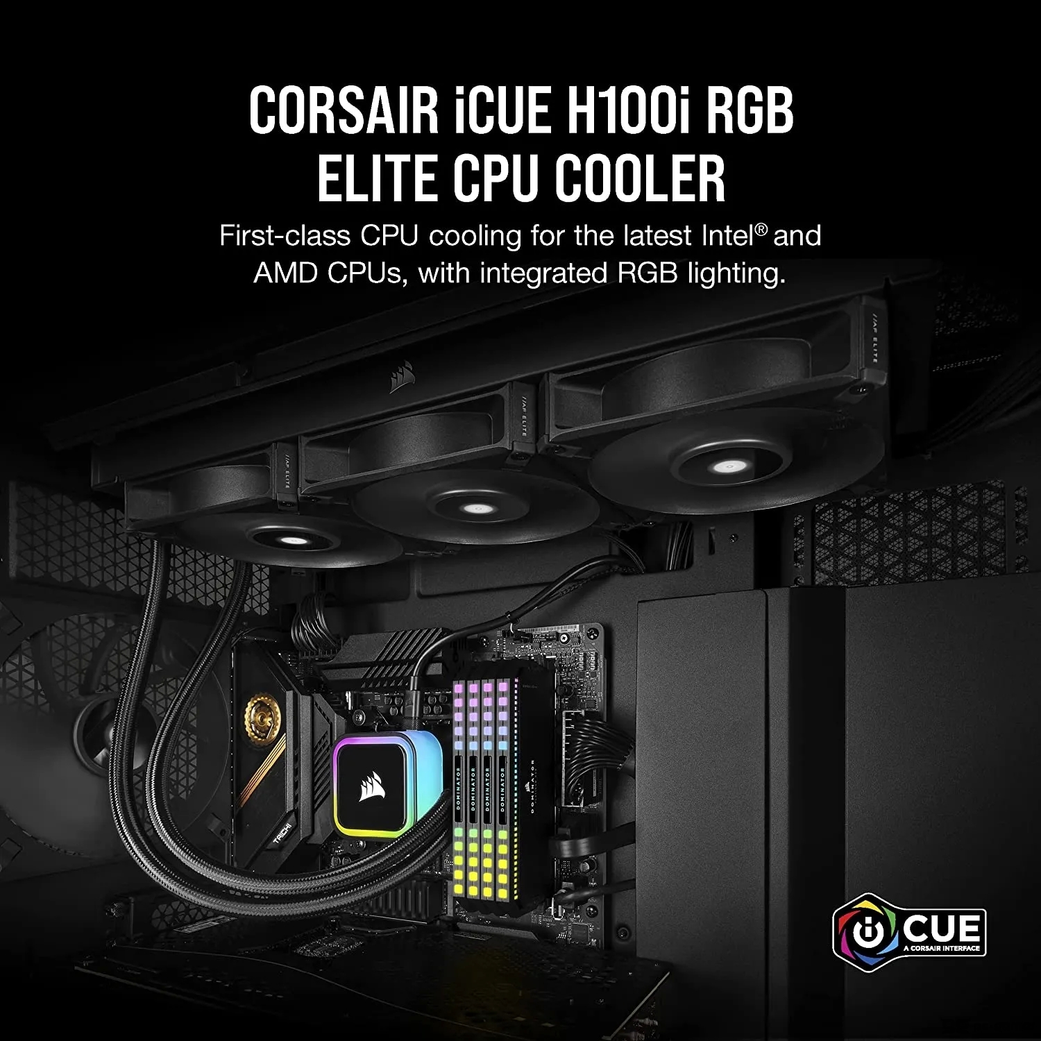 CORSAIR iCUE H100i RGB ELITE Liquid CPU Cooler
