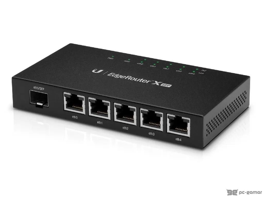 UBIQUITI ISP EdgeRouter X, 6-port, POE, SFP, EU, 5*Gigabit RJ45,1*Gigabit SFP, Passive PoE