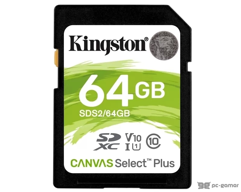 KINGSTON U1 V10 SDXC 64GB Canvas Select Plus 100R C10 UHS-I