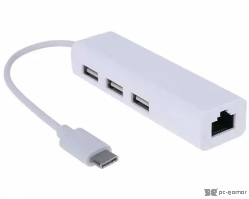 FAST ASIA USB 3.1 TIP C na 3x HUB + RJ45