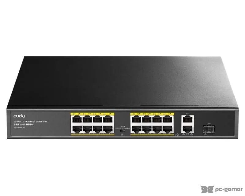 CUDY FS1018PS1 16-Port 10/100M PoE+ Switch with 1 Combo