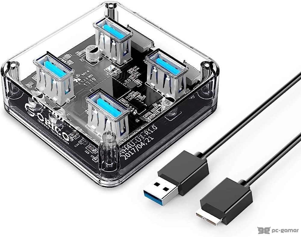 ORICO 4 Port USB3.0 HUB prozirni