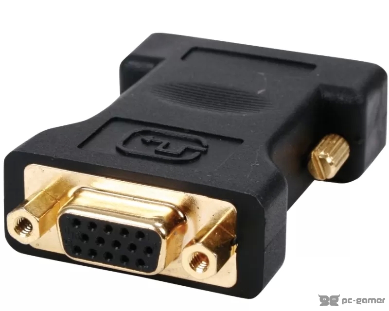 FAST ASIA Adapter DVI-I  (M) - VGA (F) crni