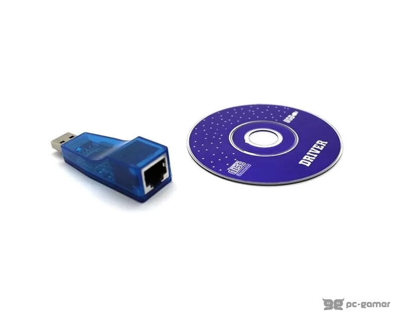 FAST ASIA Adapter USB tip A (M) - RJ-45 (F) + CD plavi JP108